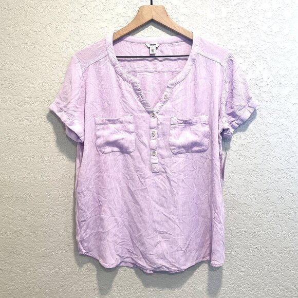 Sonoma Lilac Purple Short Sleeve Spring Blouse XS NWT - Picture 1 of 6